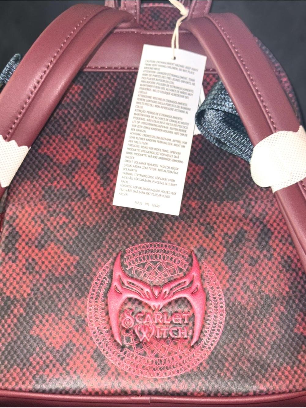 Loungefly Disney Parks Marvel Mystical Avenger Scarlet Witch Red Mini Backpack - Picture 3 of 4